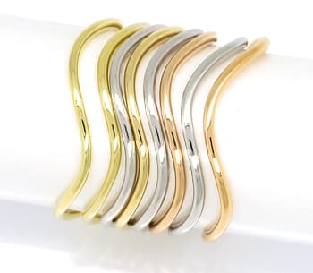 Foto 1 - 8 geschwungene Ringe in Platin Gelbgold-Weißgold-Rotgold, S2488