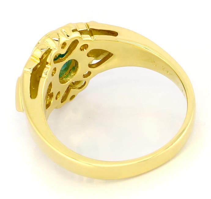 Foto 3 - Exquisiter Smaragd Goldring mit Brillanten, S5631