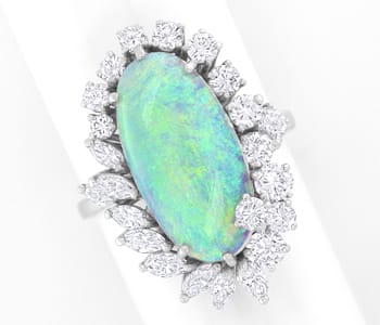 Foto 1 - Handarbeits-Ring Spitzen-Opal und Diamanten, S5968