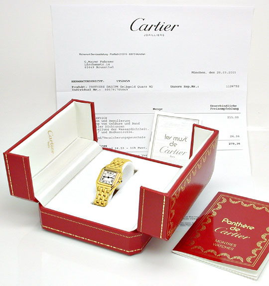 Foto 5 - Cartier Panthere Damen-Armband-Uhr 18K Gelbgold Geprüft, U1107