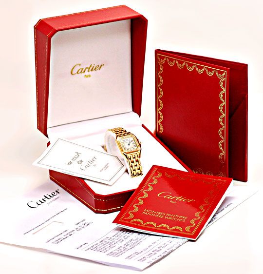 Foto 5 - Cartier Damen Uhr Panthere Diamant-Lünette Gelbgold 18K, U1267